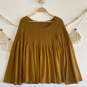 Knitted and Knotted Anthropologie Bell Sleeve Sweater